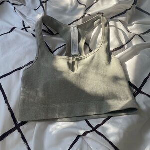 Gray Crop Top